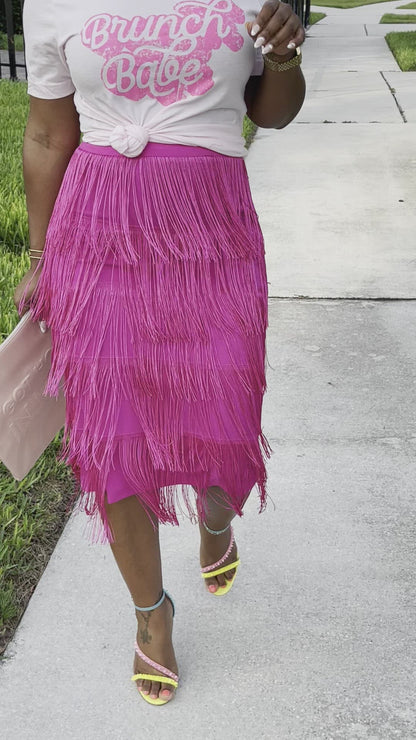 Bora Bora Fringe Skirt