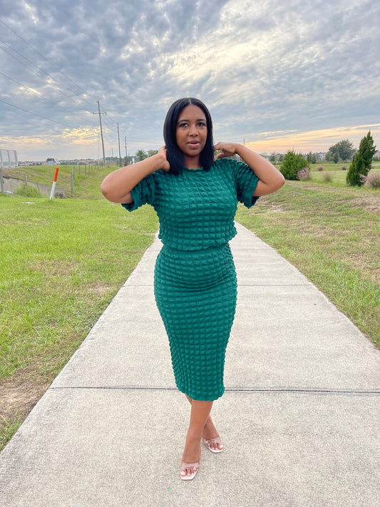 Green All Over Two Piece Set