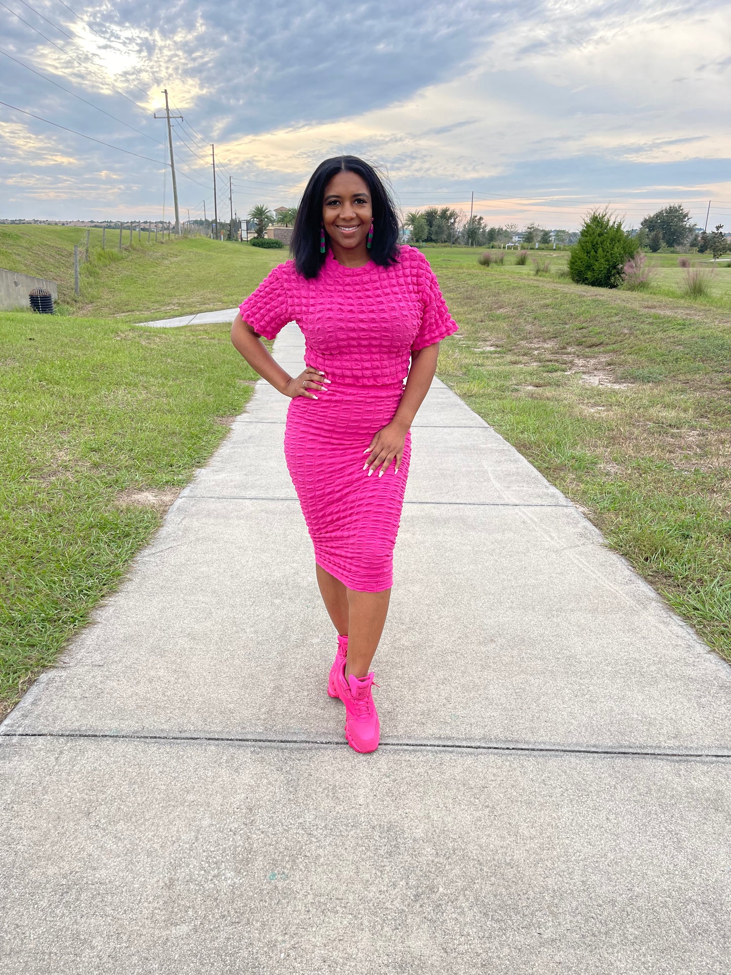 Pink All Over Two Piece Set