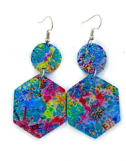 Sammie Tie Dye Multicolor Earrings