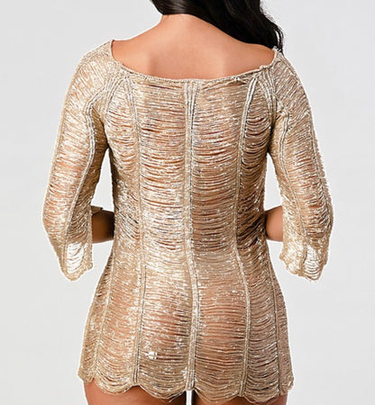 Golden Goddess Swim Cover Up