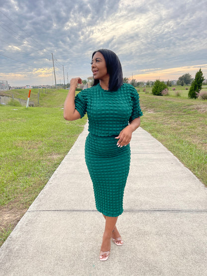 Green All Over Two Piece Set